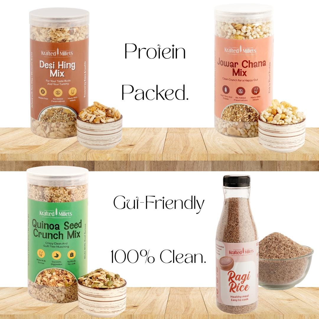 Quinoa, Hing, Jowar & Ragi -Protein Combo