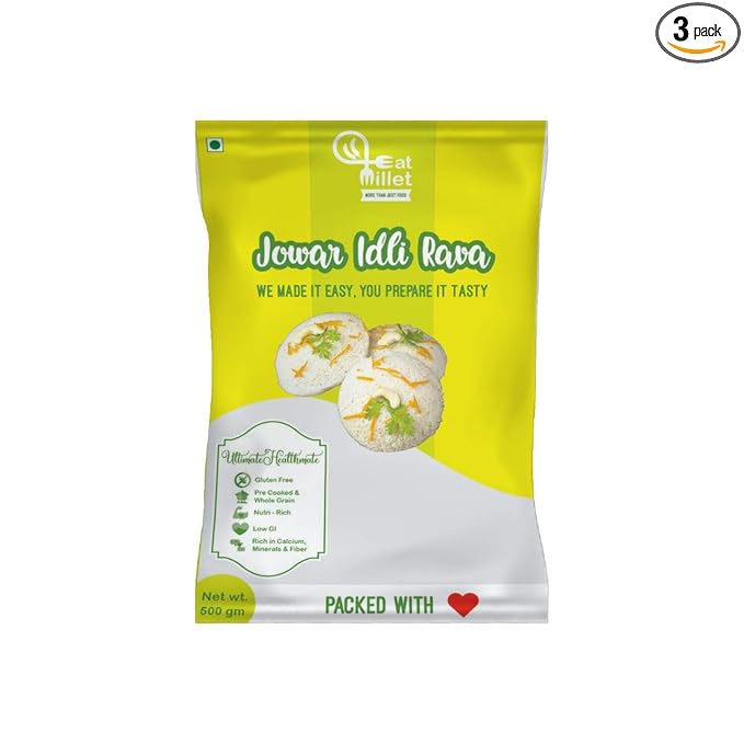 EAT MILLET Jowar Idli Rava 500 Gm